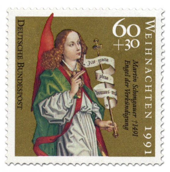 Briefmarke: Martin Schongauer: Engel der Verkündigung