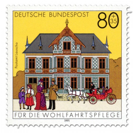 Briefmarke: Postamt Lauscha