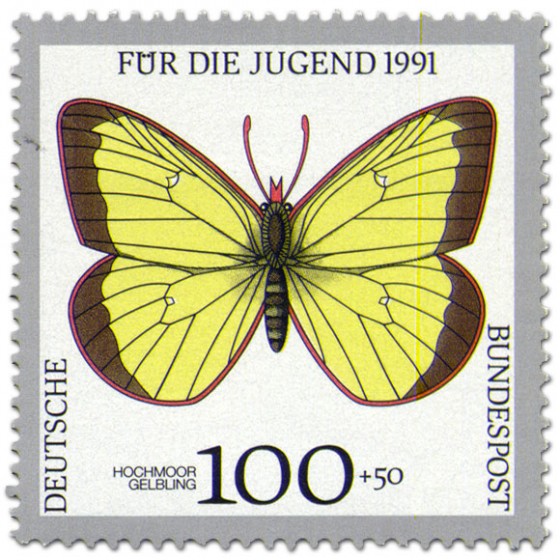 Briefmarke: Schmetterling Hochmoor Gelbling
