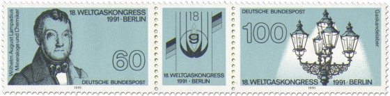 Briefmarke: Weltgaskongress Berlin 1991