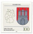 Briefmarke: Wappen Hamburg