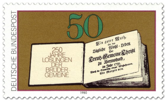 Briefmarke: Losungsbuch der Herrnhuter Brüdergemeine