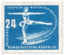 Briefmarke: Eiskunstläuferin (Schierke 1950)