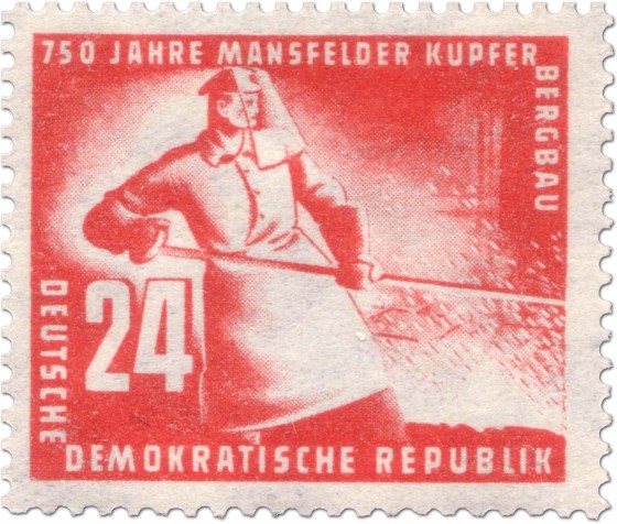 Briefmarke: Giesser Hochofen Mansfelder Kupferbergbau