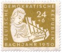 Briefmarke: Mädchen mit Handorgel aus dem Mittelalter