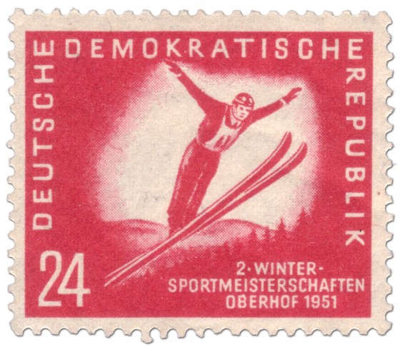 Briefmarke: Skispringen Meisterschaft Oberhof 1951