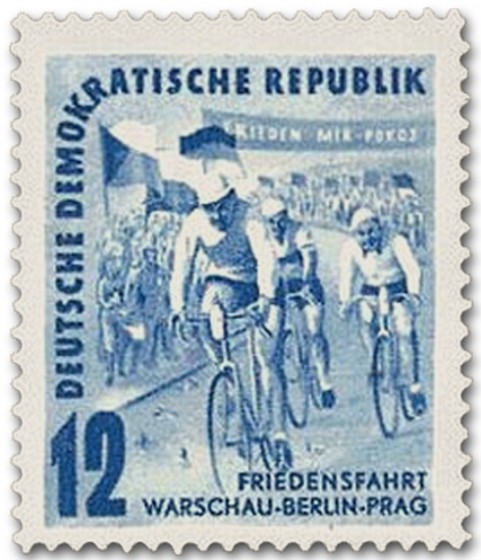 Briefmarke: Friedensfahrt 1952 (Radrennen)