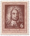 Briefmarke: Georg Friedrich Händel (DDR 1952)
