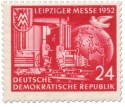 Briefmarke: Leiziger Herbstmesse 1952 (rot)