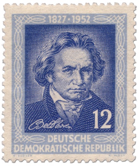 Briefmarke: 125. Todestag von Ludwig van Beethoven