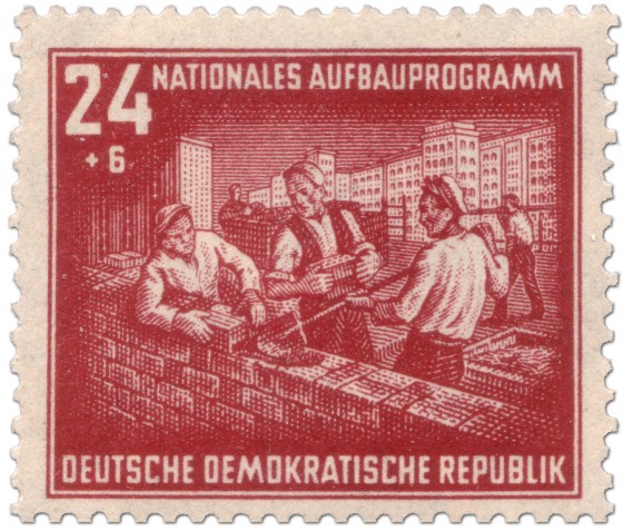 Briefmarke: Rohbau-Mauern (DDR Aufbauprogramm)