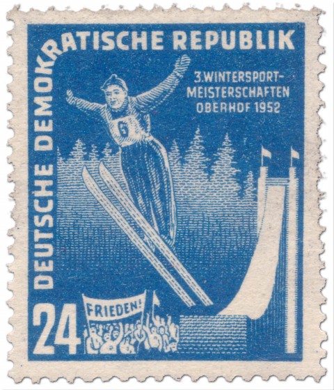 Briefmarke: Skisprung Oberhof 1952