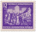 Briefmarke: Stalinallee Schuttabbau Aufbauprogramm