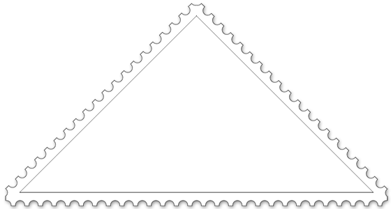 Malvorlage für Briefmarke - Dreieckiges Format